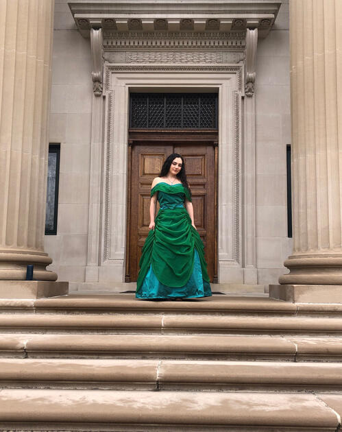 Andromeda Sinned (Music Video) by Si Belle; dir. Avi Bhaya. 2022. Costume Designer, constructed green dress from taffeta and chiffon.
