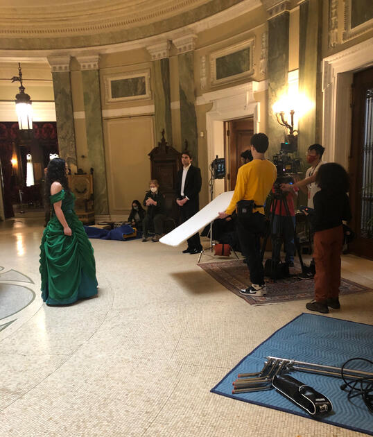 Andromeda Sinned (Music Video) by Si Belle; dir. Avi Bhaya. 2022. Costume Designer, constructed green dress from taffeta and chiffon.